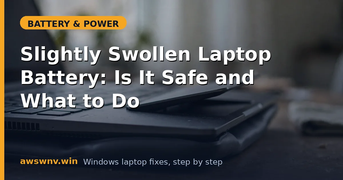 Slightly Swollen Laptop Battery: Is It Safe and What to Do