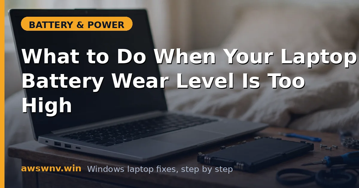 What to Do When Your Laptop Battery Wear Level Is Too High