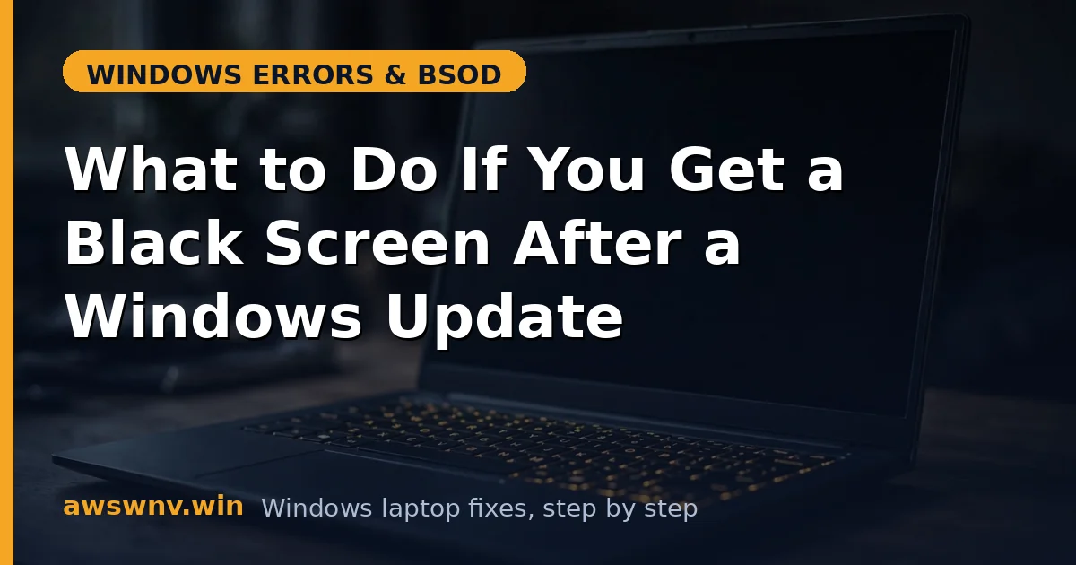 What to Do If You Get a Black Screen After a Windows Update