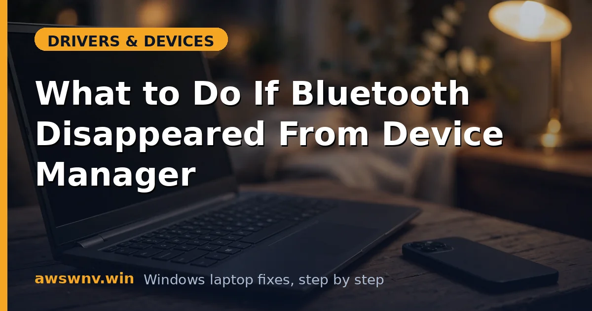 What to Do If Bluetooth Disappeared From Device Manager
