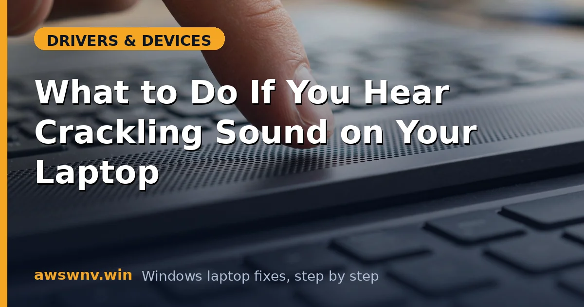 What to Do If You Hear Crackling Sound on Your Laptop