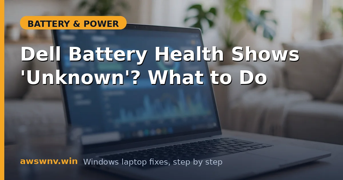 Dell Battery Health Shows 'Unknown'? What to Do