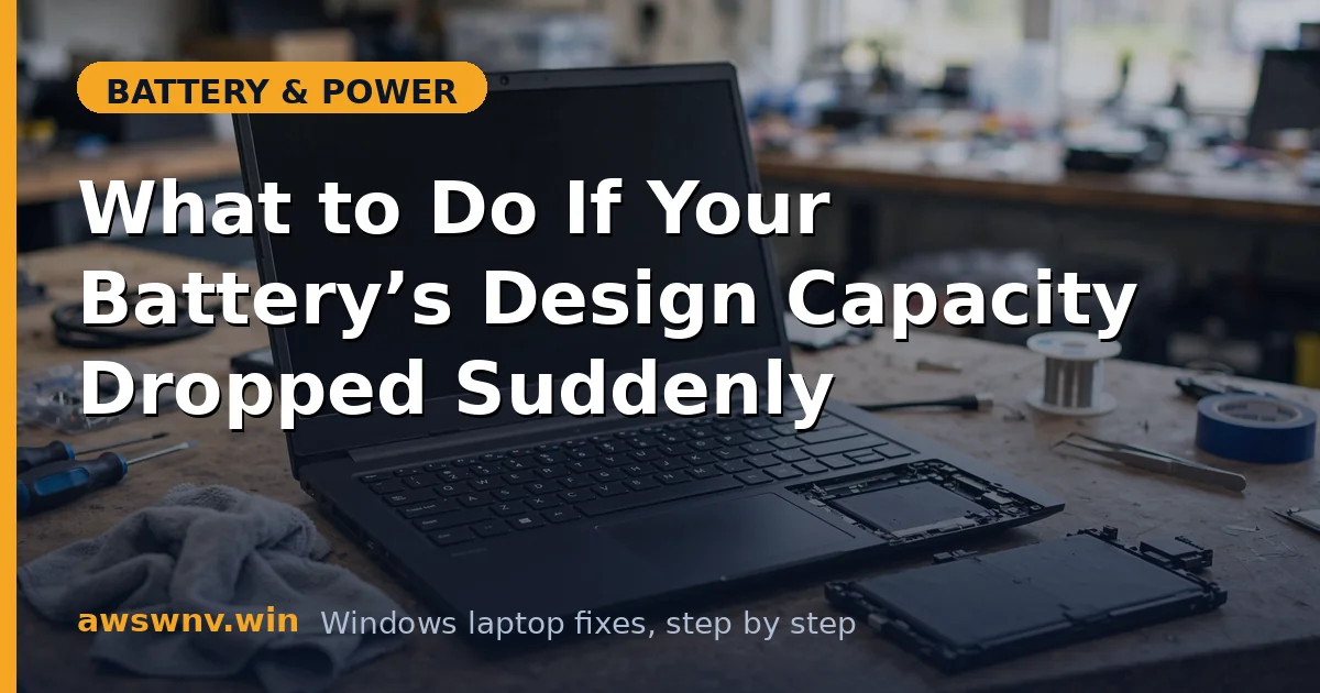 What to Do If Your Battery’s Design Capacity Dropped Suddenly