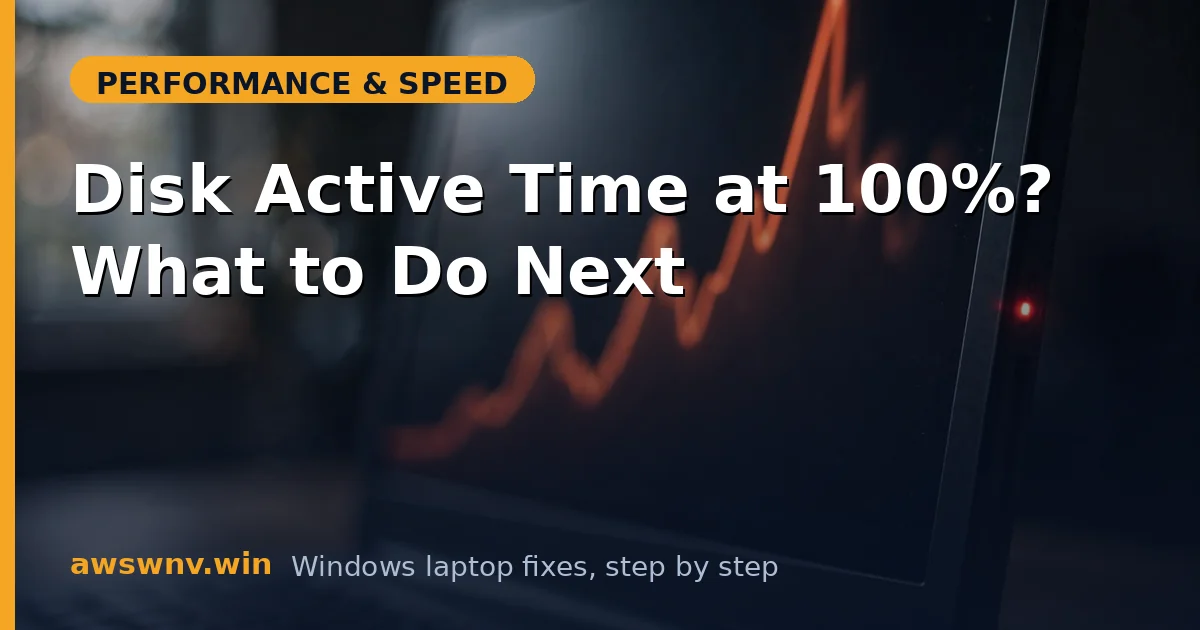 Disk Active Time at 100%? What to Do Next