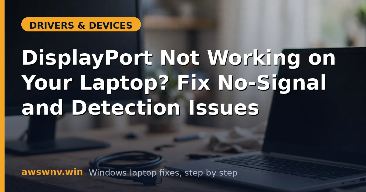 DisplayPort Not Working on Your Laptop? Fix No-Signal and Detection Issues