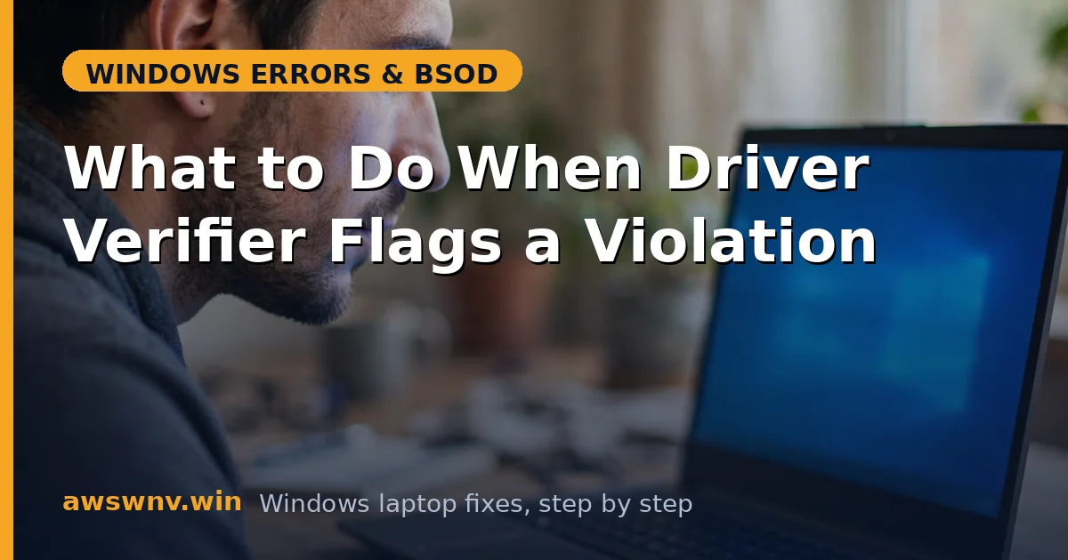 What to Do When Driver Verifier Flags a Violation