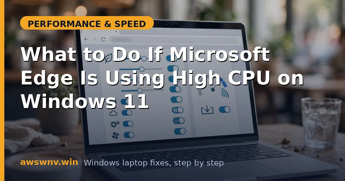 What to Do If Microsoft Edge Is Using High CPU on Windows 11