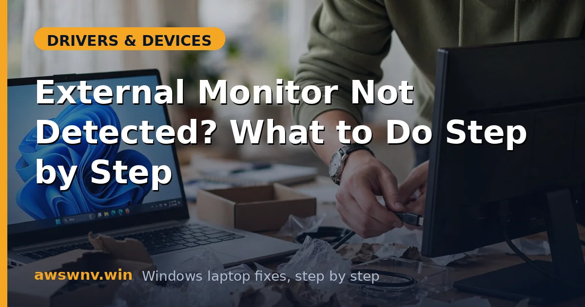 External Monitor Not Detected? What to Do Step by Step