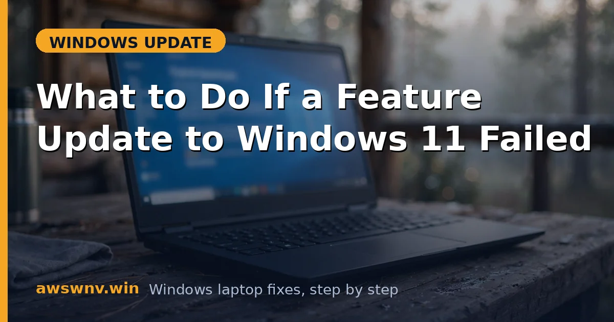 What to Do If a Feature Update to Windows 11 Failed