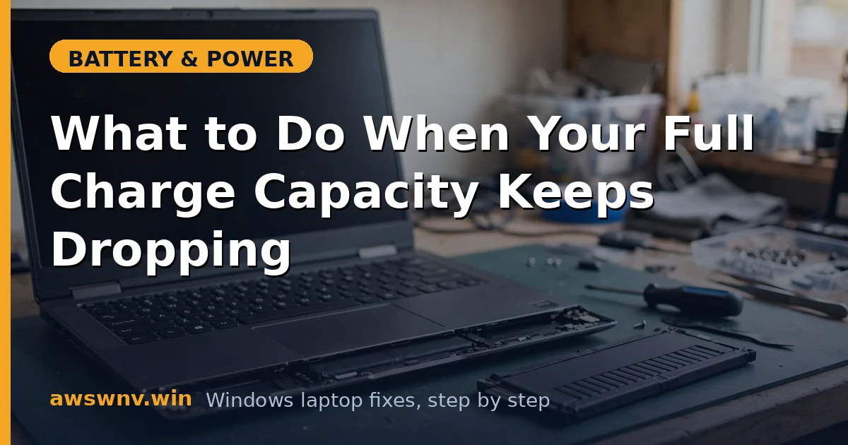 What to Do When Your Full Charge Capacity Keeps Dropping