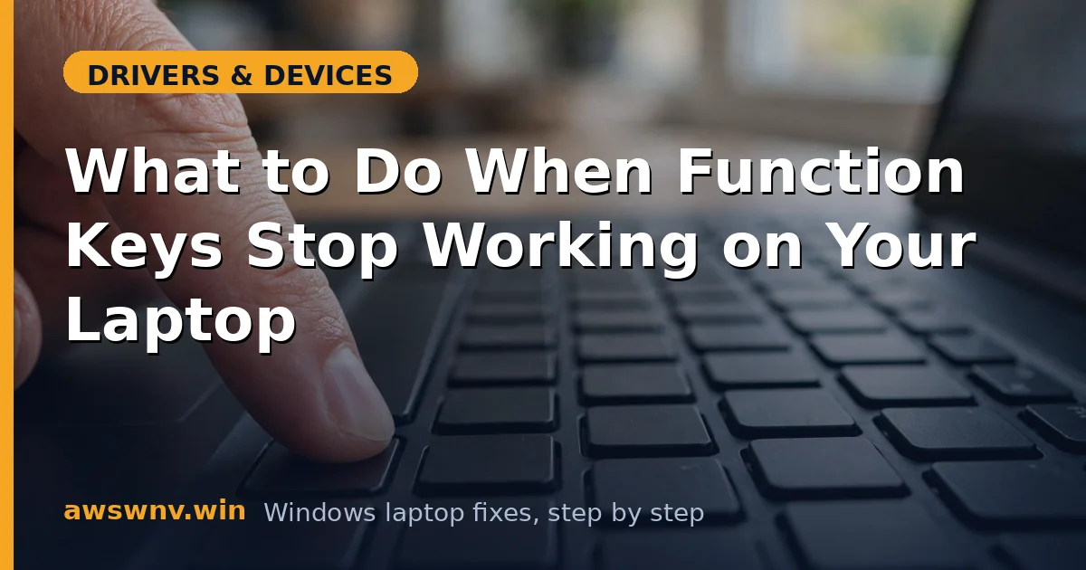 What to Do When Function Keys Stop Working on Your Laptop