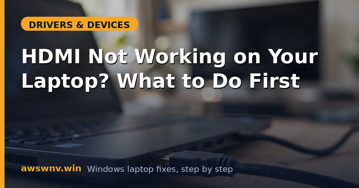 HDMI Not Working on Your Laptop? What to Do First