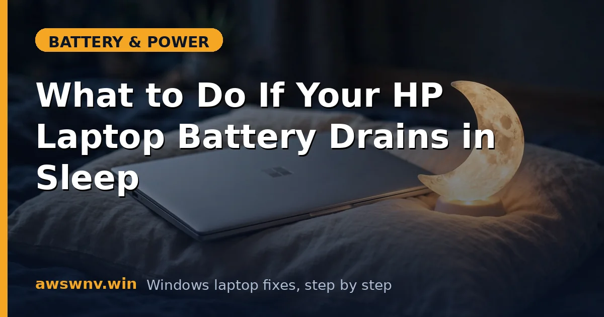 What to Do If Your HP Laptop Battery Drains in Sleep