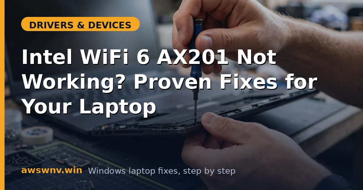 Intel WiFi 6 AX201 Not Working? Proven Fixes for Your Laptop