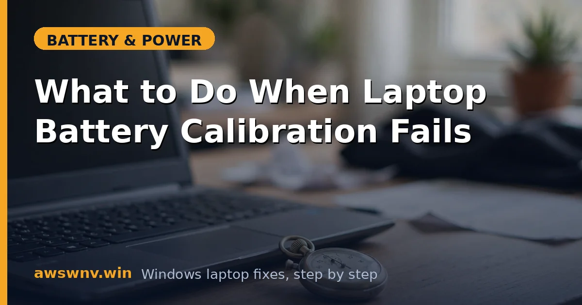 What to Do When Laptop Battery Calibration Fails