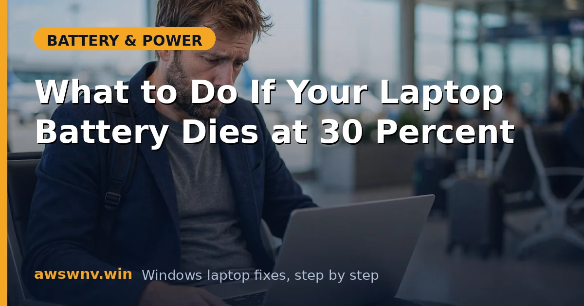 What to Do If Your Laptop Battery Dies at 30 Percent
