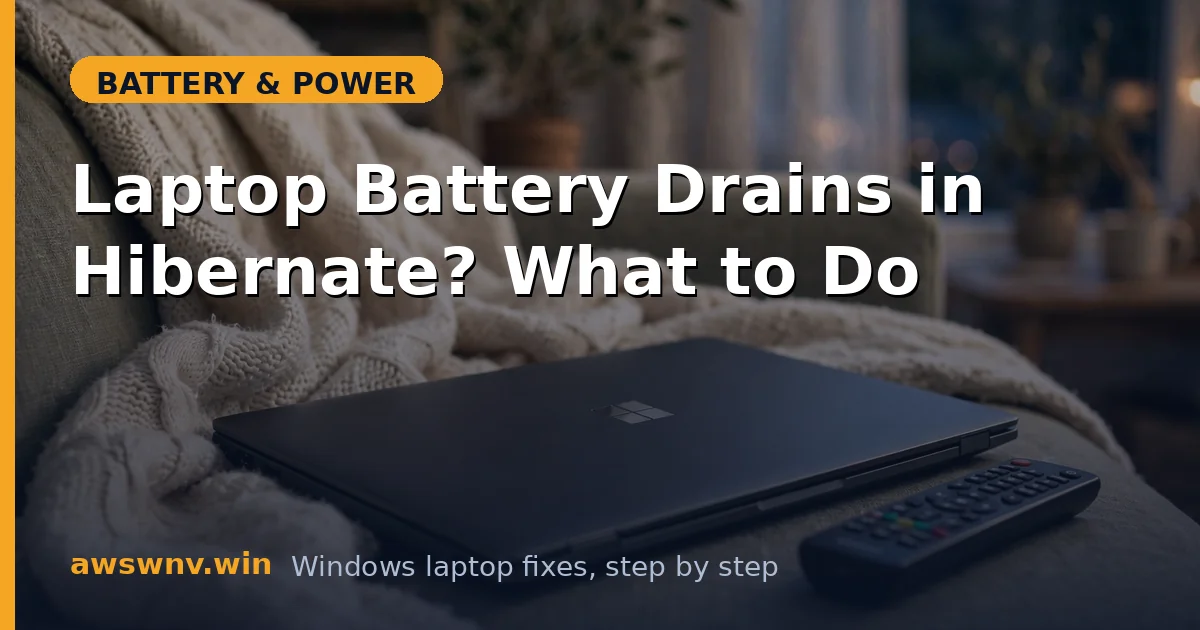 Laptop Battery Drains in Hibernate? What to Do
