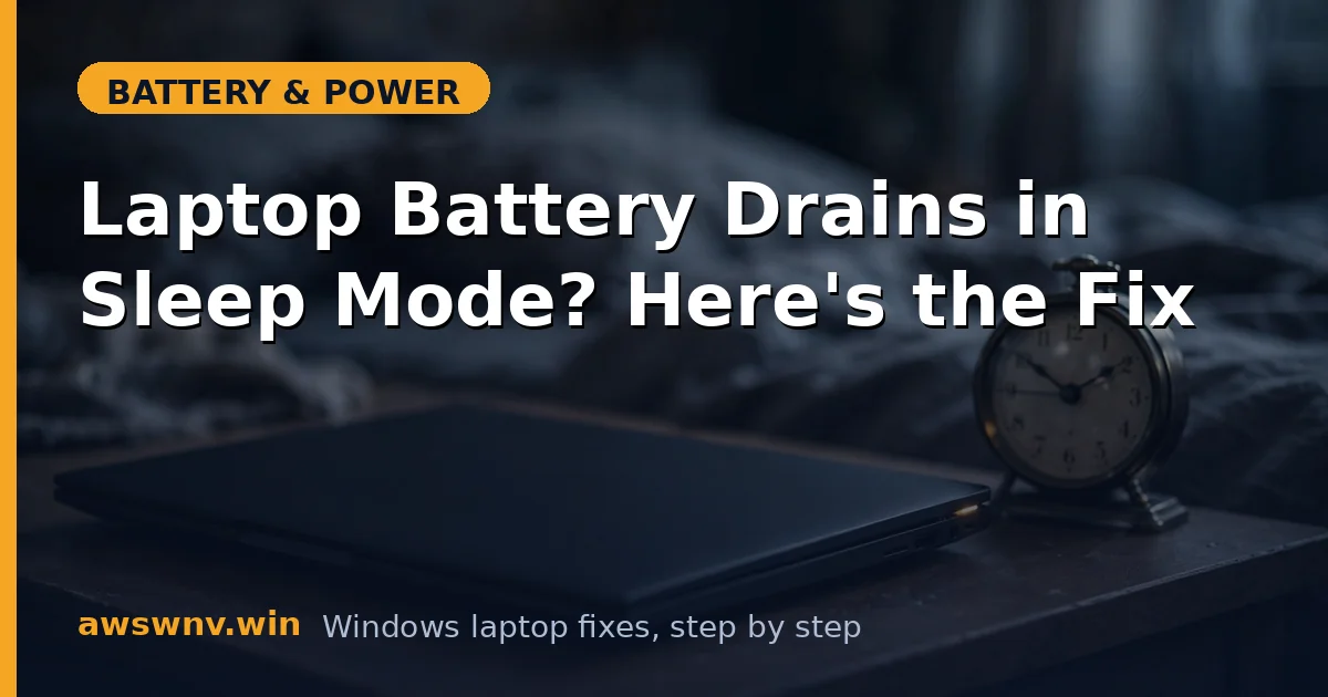 Laptop Battery Drains in Sleep Mode? Here's the Fix