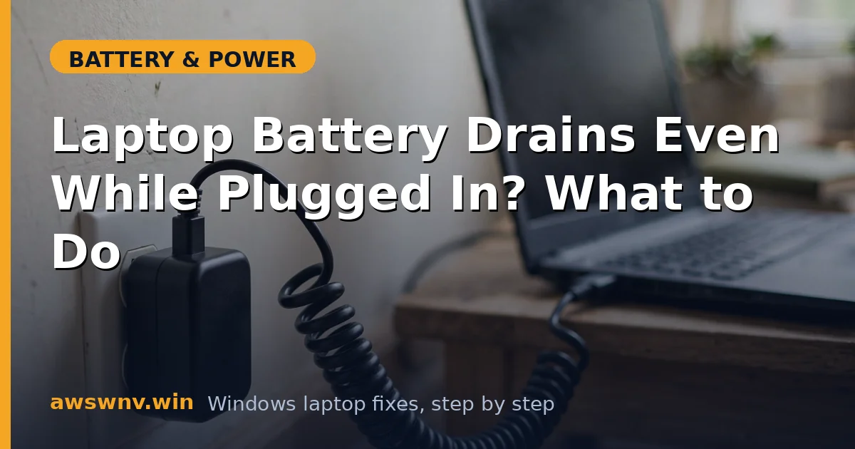 Laptop Battery Drains Even While Plugged In? What to Do