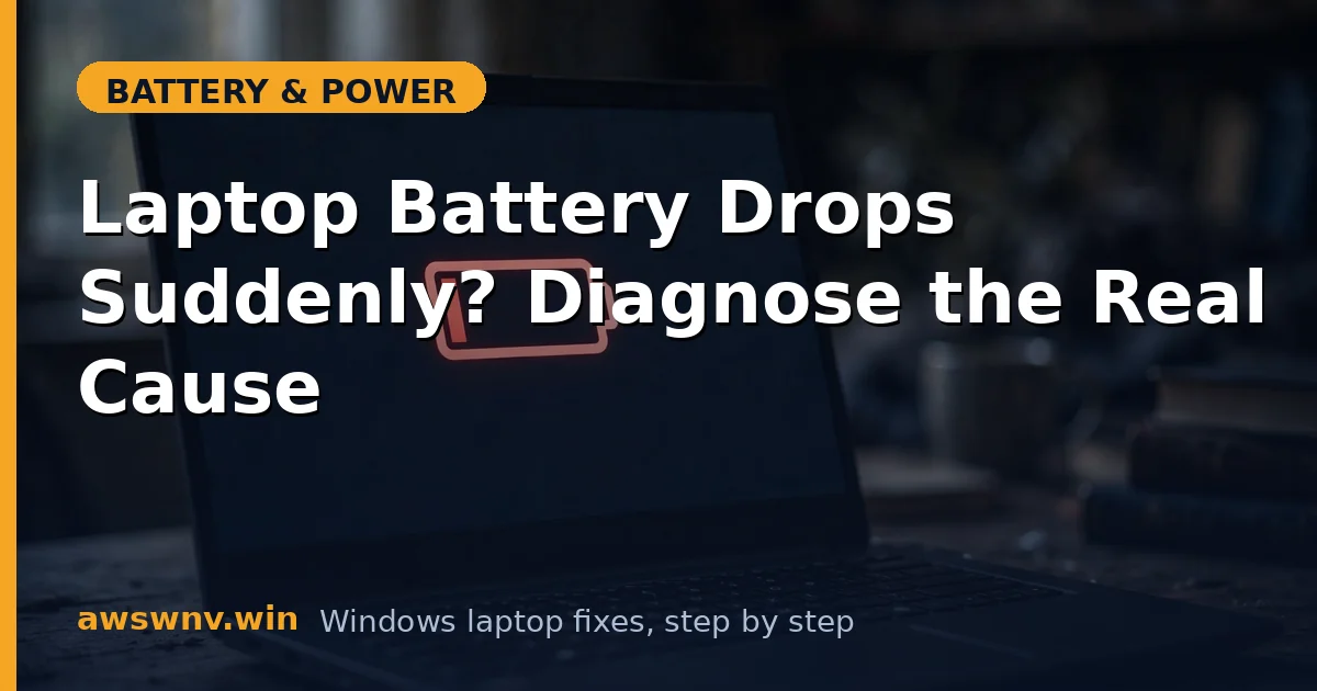Laptop Battery Drops Suddenly? Diagnose the Real Cause