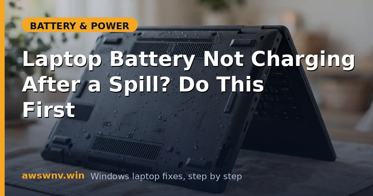 Laptop Battery Not Charging After a Spill? Do This First