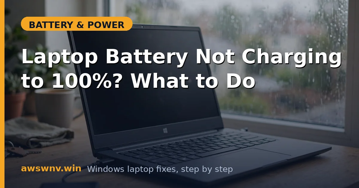 Laptop Battery Not Charging to 100%? What to Do