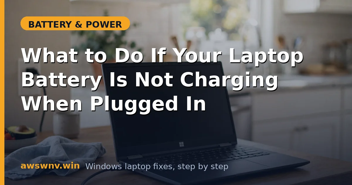 What to Do If Your Laptop Battery Is Not Charging When Plugged In