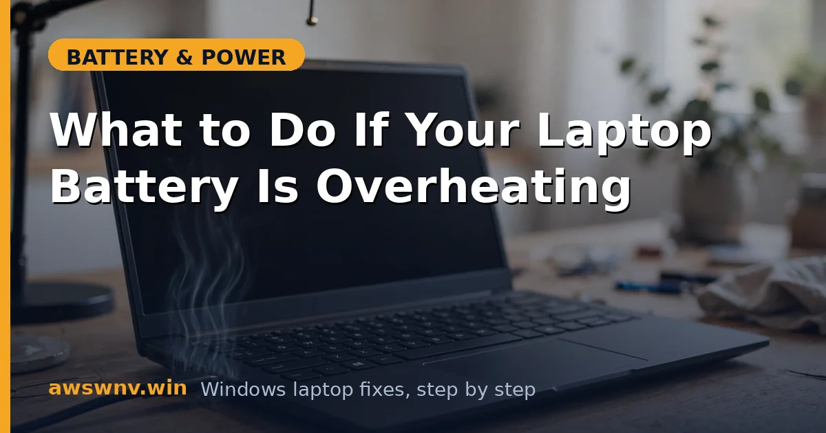 What to Do If Your Laptop Battery Is Overheating