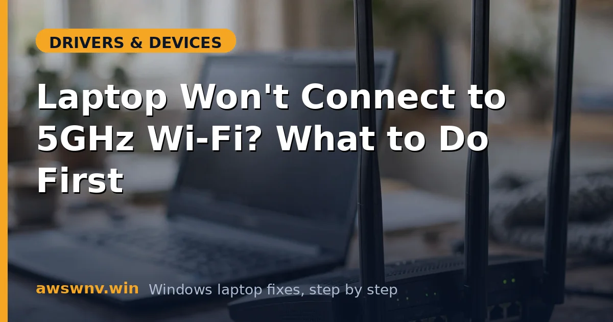 Laptop Won't Connect to 5GHz Wi-Fi? What to Do First