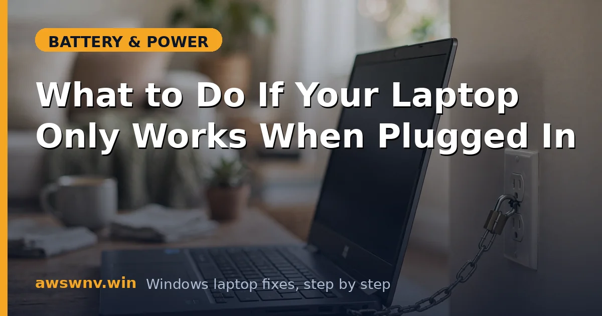 What to Do If Your Laptop Only Works When Plugged In