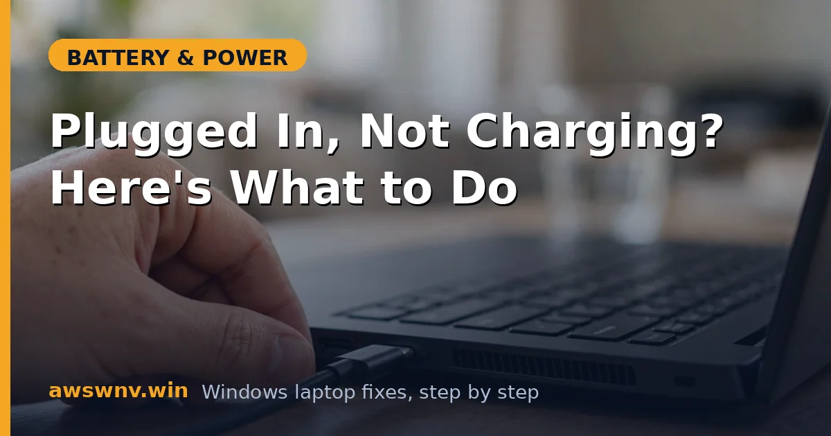 Plugged In, Not Charging? Here's What to Do