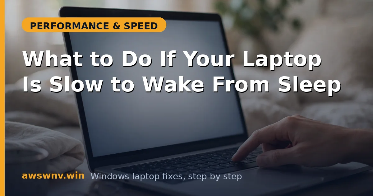 What to Do If Your Laptop Is Slow to Wake From Sleep