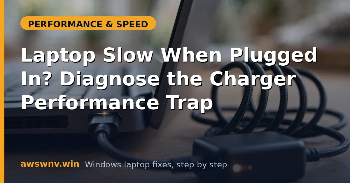 Laptop Slow When Plugged In? Diagnose the Charger Performance Trap