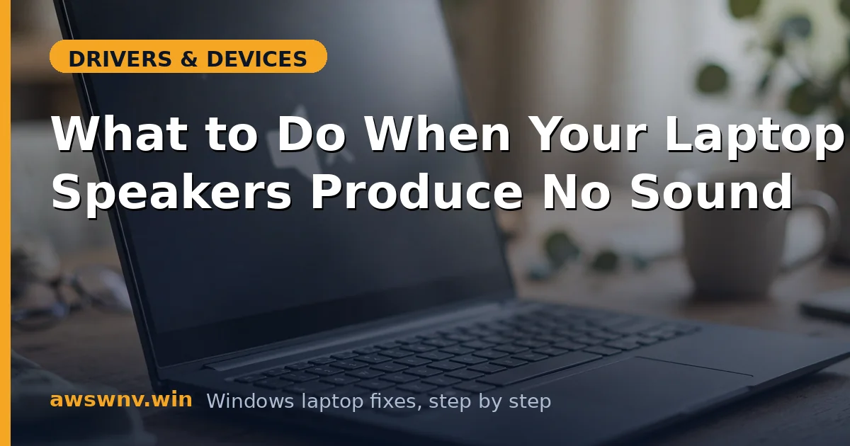 What to Do When Your Laptop Speakers Produce No Sound