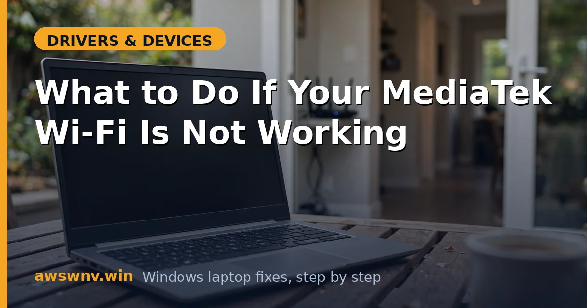 What to Do If Your MediaTek Wi-Fi Is Not Working