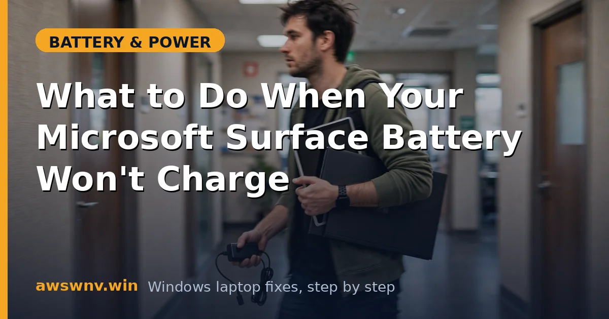 What to Do When Your Microsoft Surface Battery Won't Charge