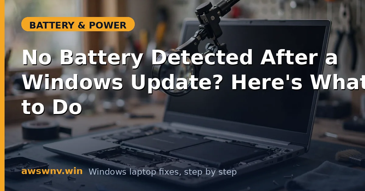 No Battery Detected After a Windows Update? Here's What to Do