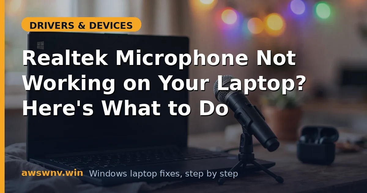 Realtek Microphone Not Working on Your Laptop? Here's What to Do