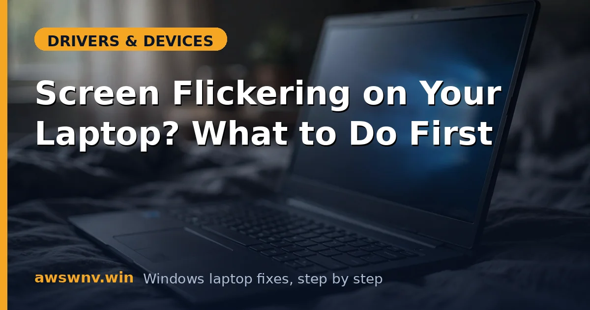 Screen Flickering on Your Laptop? What to Do First