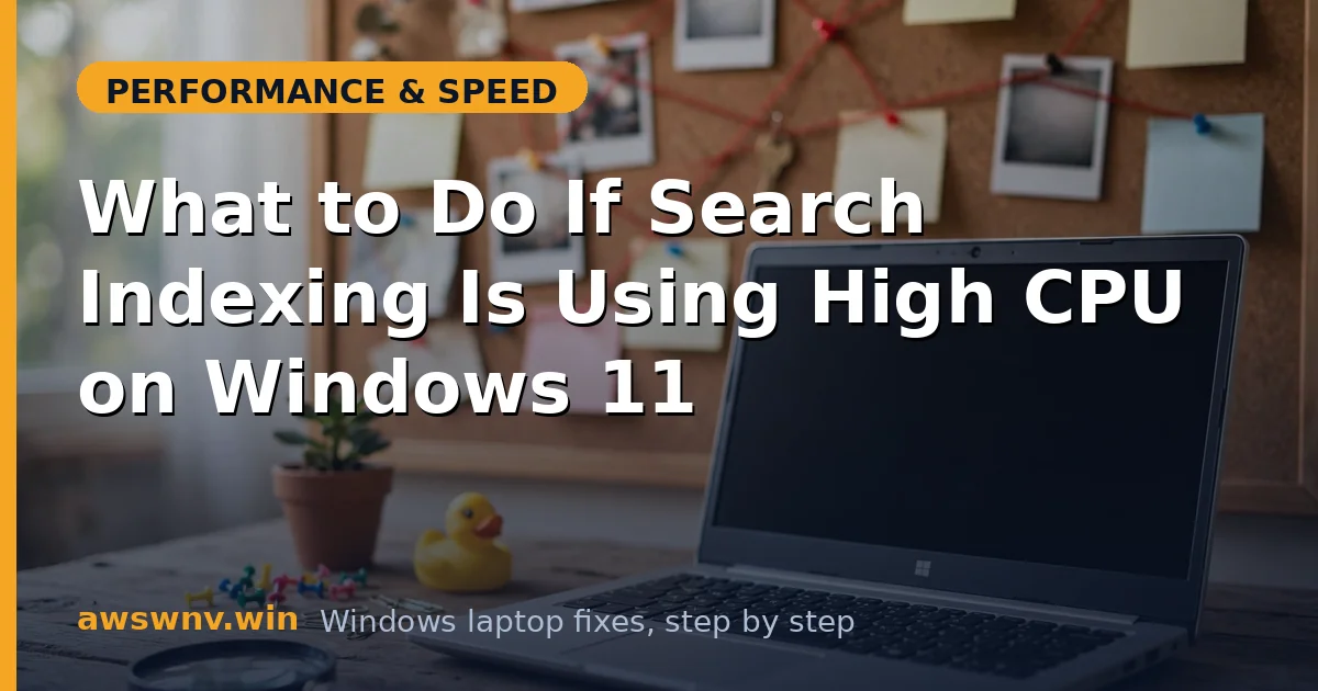What to Do If Search Indexing Is Using High CPU on Windows 11
