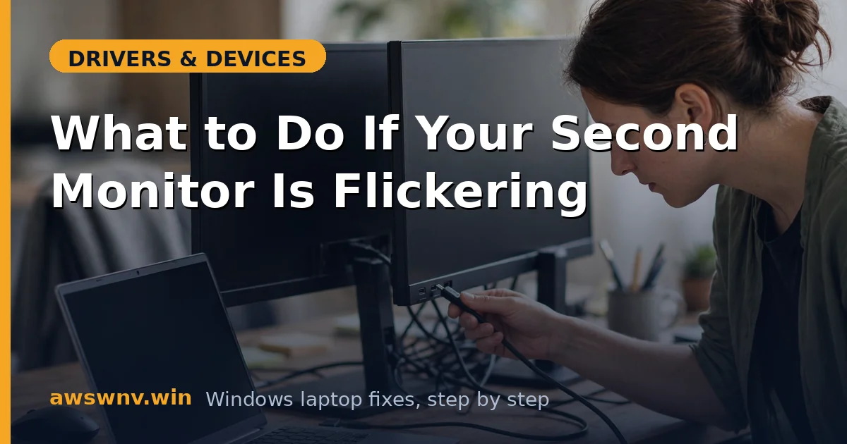 What to Do If Your Second Monitor Is Flickering