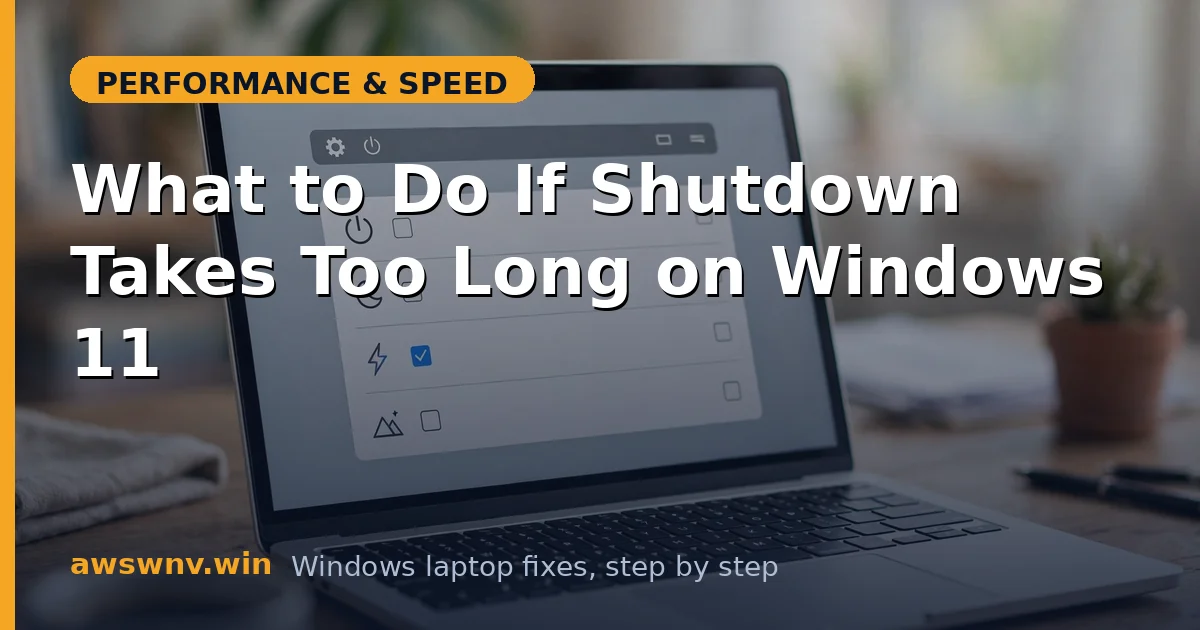 What to Do If Shutdown Takes Too Long on Windows 11