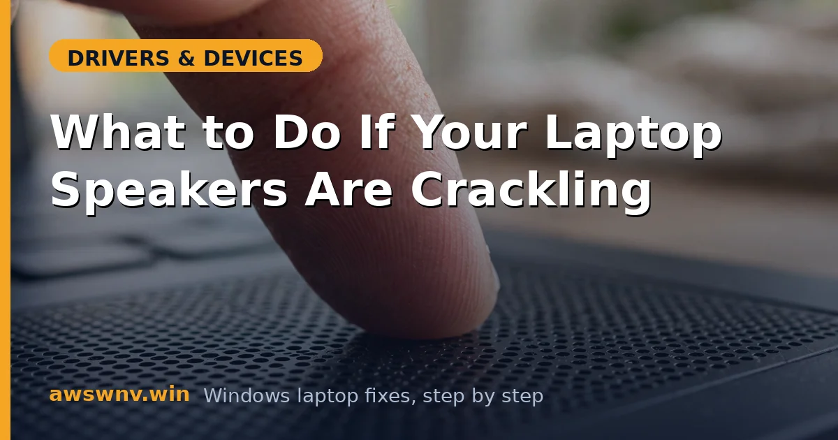 What to Do If Your Laptop Speakers Are Crackling