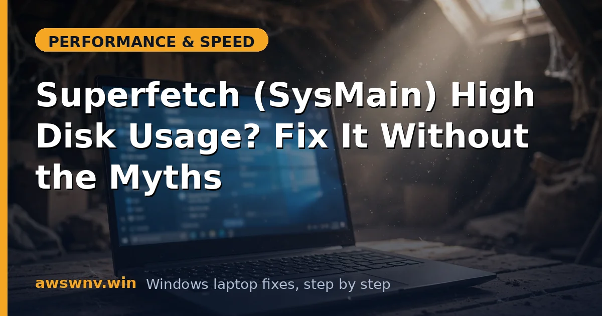 Superfetch (SysMain) High Disk Usage? Fix It Without the Myths