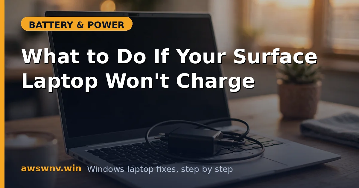 What to Do If Your Surface Laptop Won't Charge