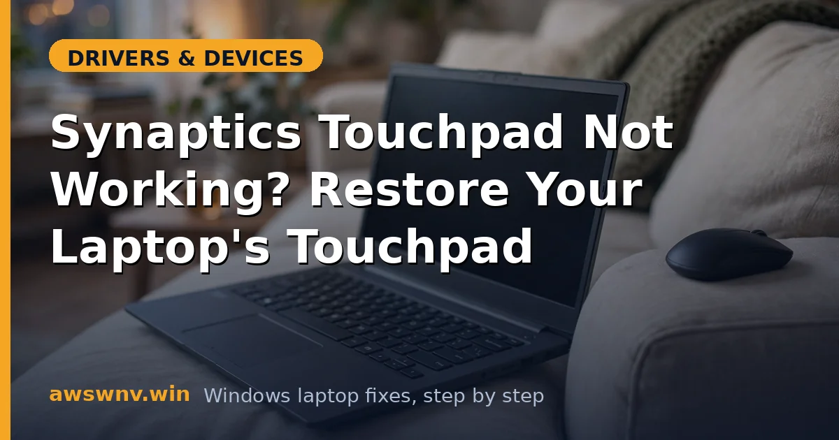 Synaptics Touchpad Not Working? Restore Your Laptop's Touchpad