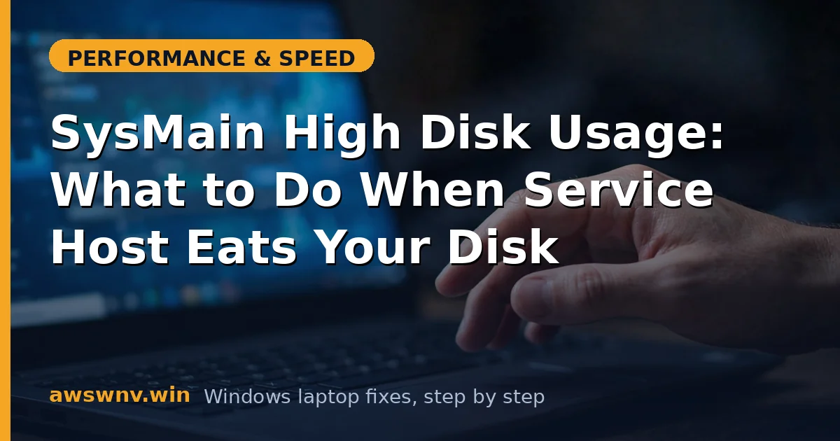 SysMain High Disk Usage: What to Do When Service Host Eats Your Disk