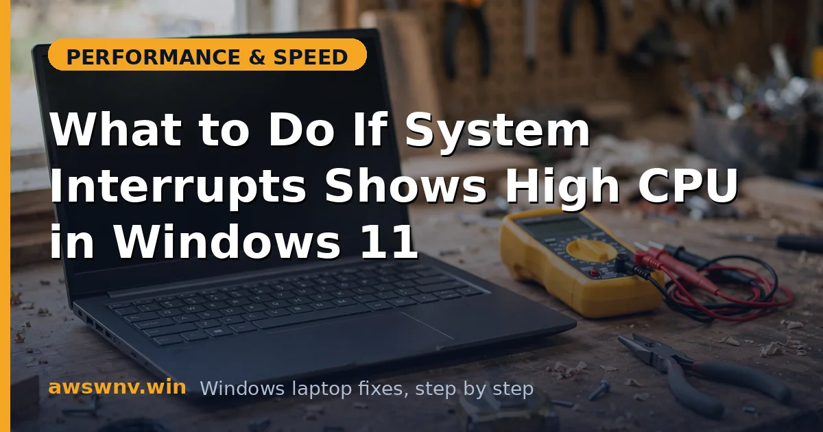 What to Do If System Interrupts Shows High CPU in Windows 11