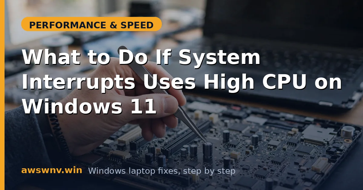 What to Do If System Interrupts Uses High CPU on Windows 11