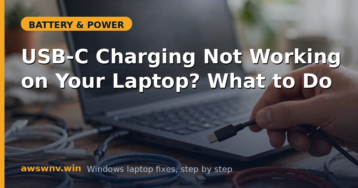 USB-C Charging Not Working on Your Laptop? What to Do